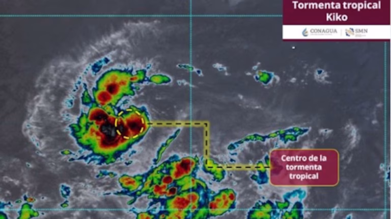 Tormenta tropical Kiko se forma en el Pacífico y vigilan otro canal de baja presión